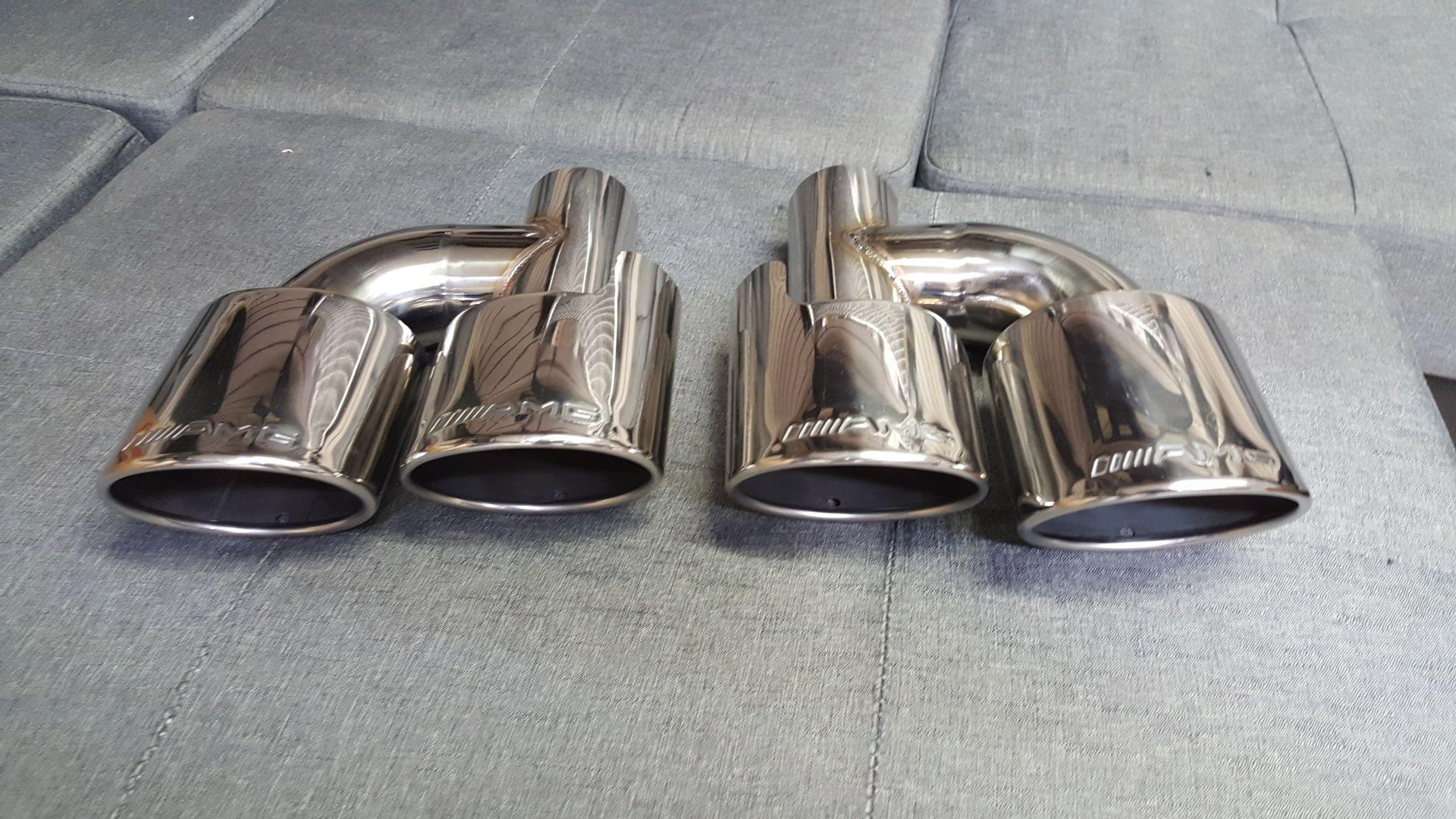 C63 AMG LOOK DUAL MUFFLER EXHAUST TIP SET Extreme Parts